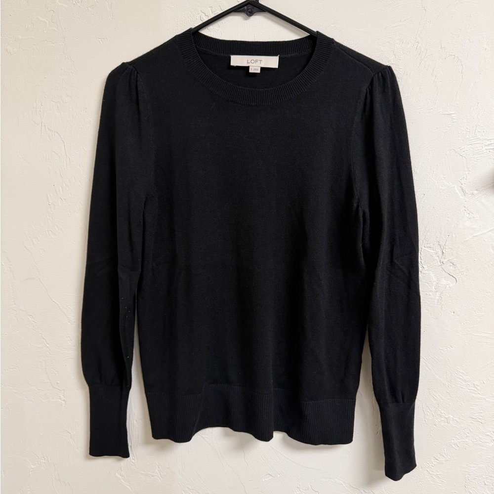 LOFT Black Crewneck Sweater